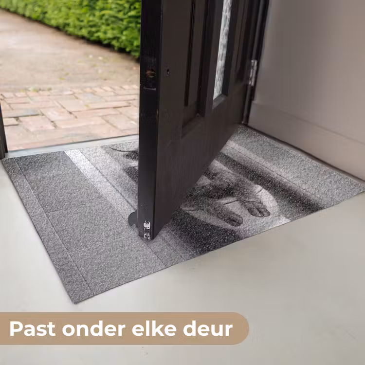 Stier - Telefoon - Toilet - Zwart - Wit Deurmat klein -USP_NL