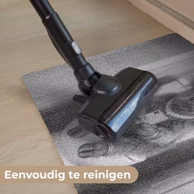 Stier - Telefoon - Toilet - Zwart - Wit Deurmat klein -reinigen_NL