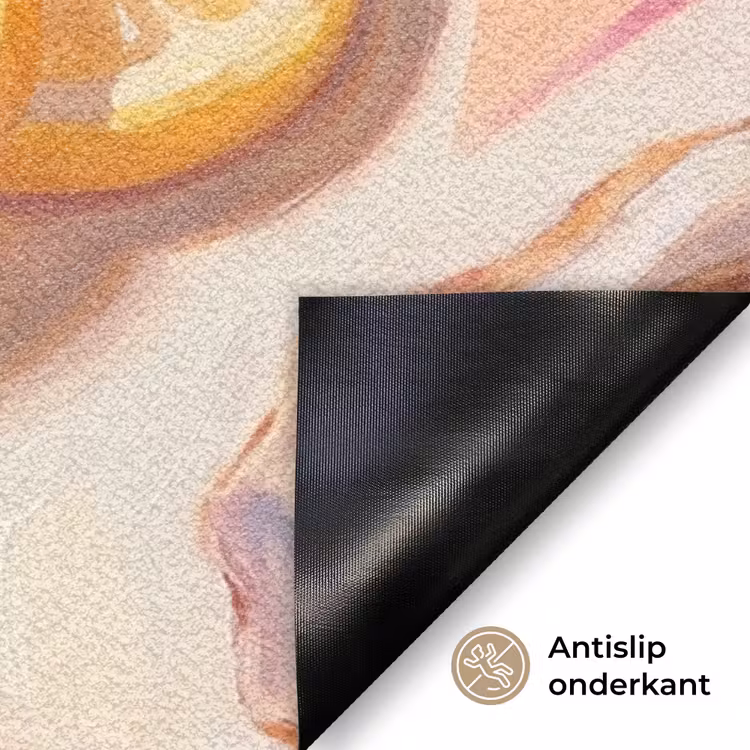 Stilleven - Citroenen - Oesters - Abstract - Oranje Deurmat klein -antislip_NL