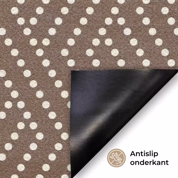Stippen - Bruin - Beige - Patroon Deurmat klein 898 -antislip_NL