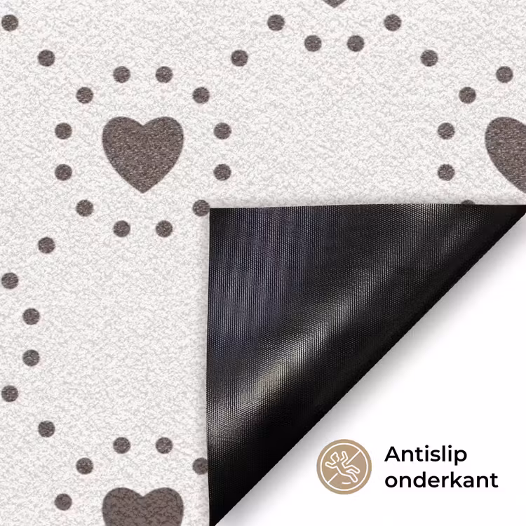Stippen - Hart - Patroon Deurmat klein 898 -antislip_NL