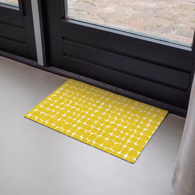 Stippen - Modern - Geel Deurmat klein 898 -sfeer2