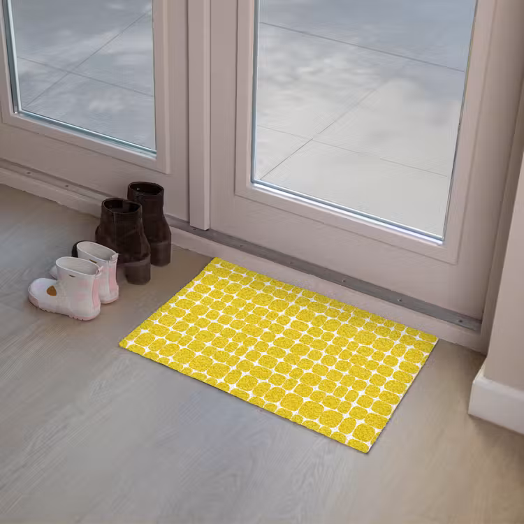 Stippen - Modern - Geel Deurmat klein 898 -sfeer3