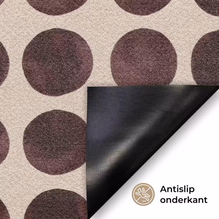 Stippen - Patroon - Bruin Deurmat klein 898 -antislip_NL