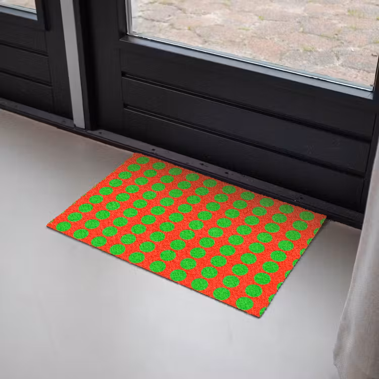 Stippen - Patroon - Groen Deurmat klein 898 -sfeer2