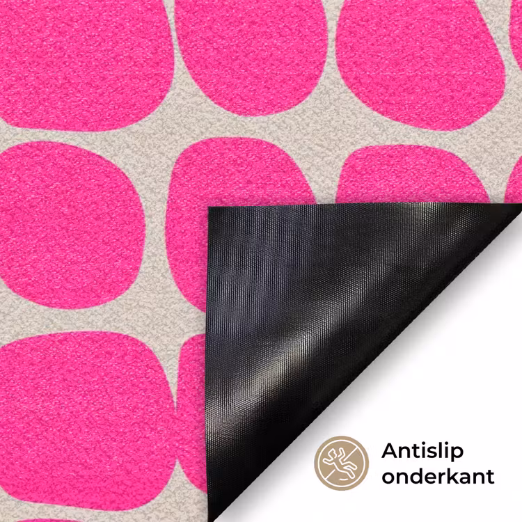Stippen - Patroon - Roze Deurmat klein 898 -antislip_NL