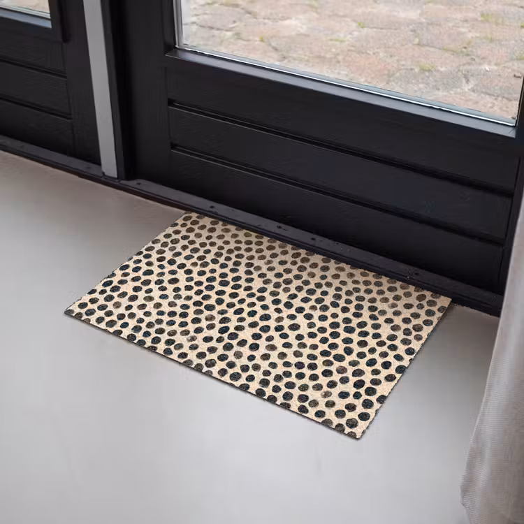 Stippen - Patroon - Zwart Deurmat klein 898 -sfeer2