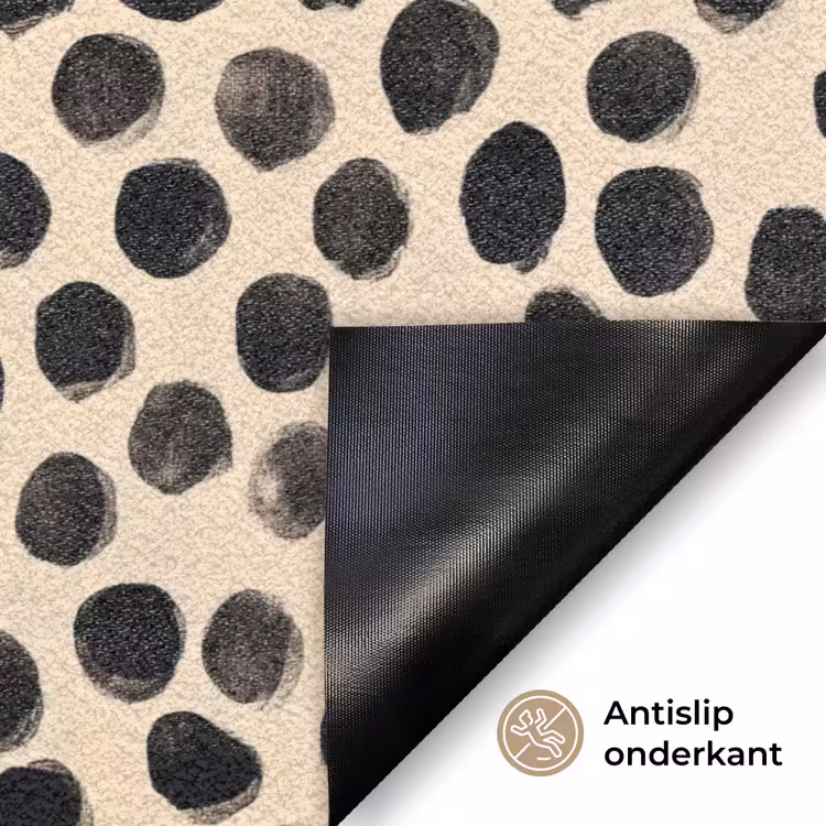Stippen - Patroon - Zwart Deurmat klein 898 -antislip_NL