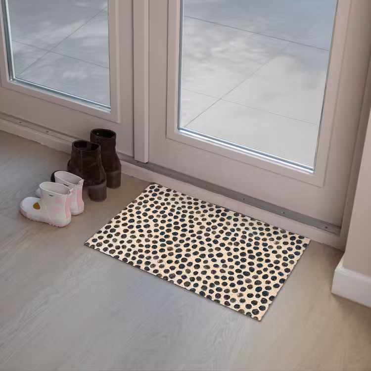 Stippen - Patroon - Zwart Deurmat klein 898 -sfeer3