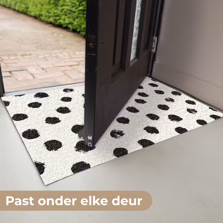 Stippen - Zwart - Wit - Print - Minimalistisch Deurmat klein -USP_NL