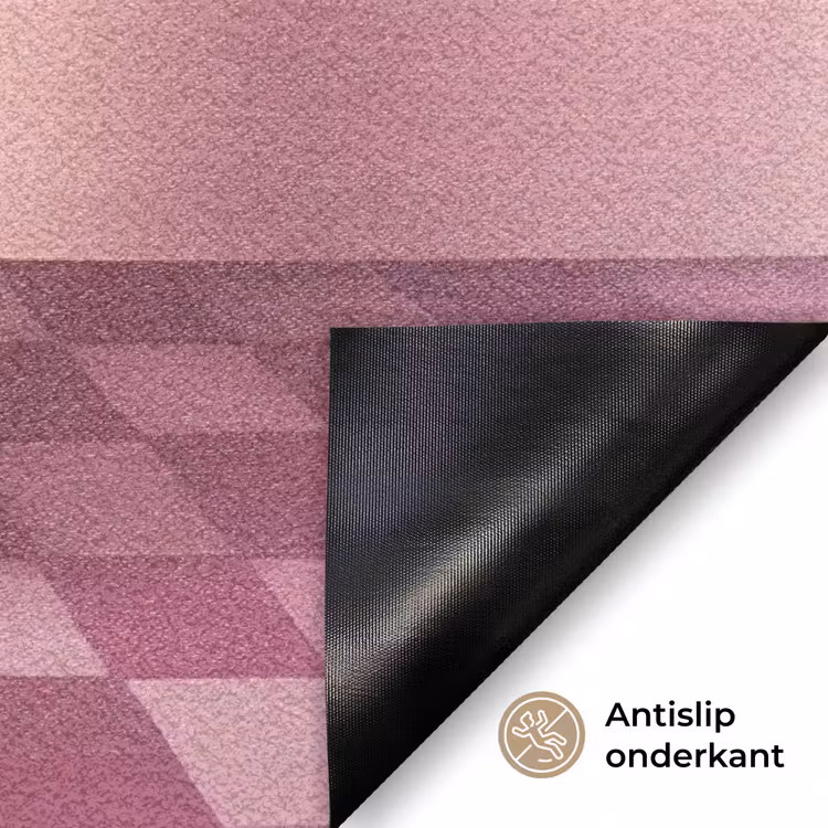 Stoel - Vaas - Bloemen - Geblokt Deurmat klein -antislip_NL
