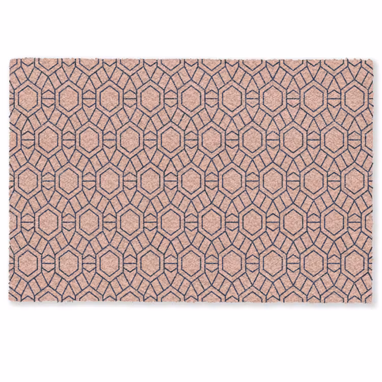 Strak - Patroon - Roze - Donkerblauw Deurmat klein 898 -zkaufland3d