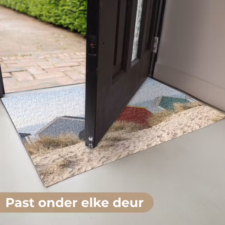 Strand - Huisjes - Kleurrijk - Duinen Deurmat klein -USP_NL