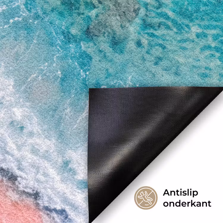 Strand - Oceaan - Golven - Roze Zand - Natuur Deurmat klein -antislip_NL