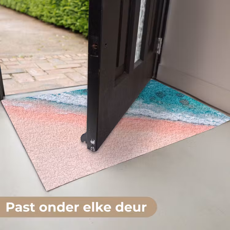 Strand - Oceaan - Golven - Roze Zand - Natuur Deurmat klein -USP_NL
