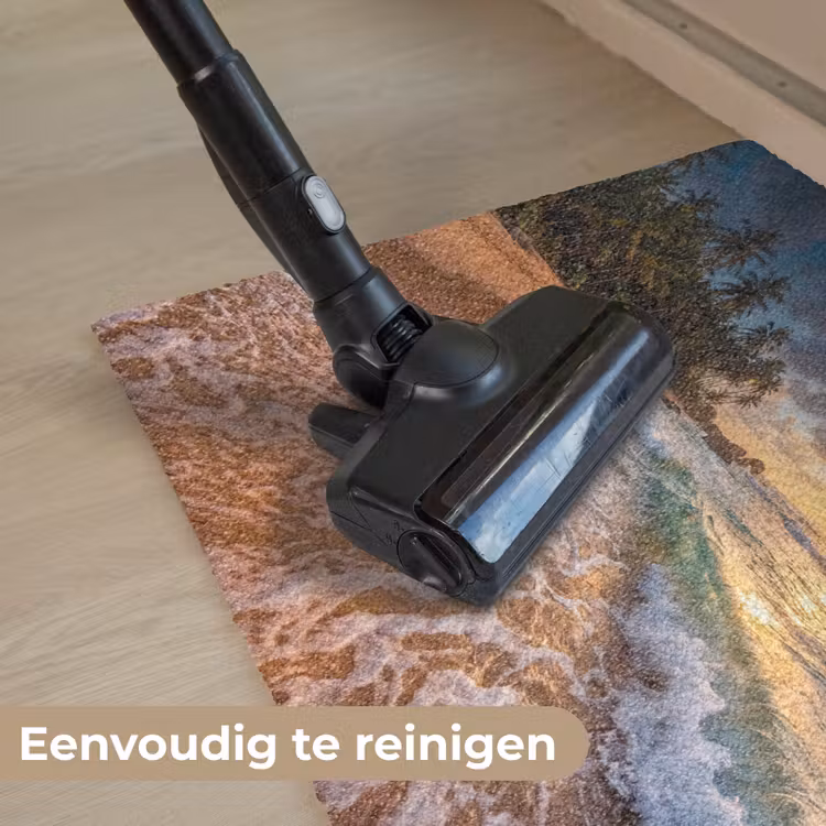 Strand - Zonsondergang - Golven - Natuur - Goud Deurmat klein -reinigen_NL