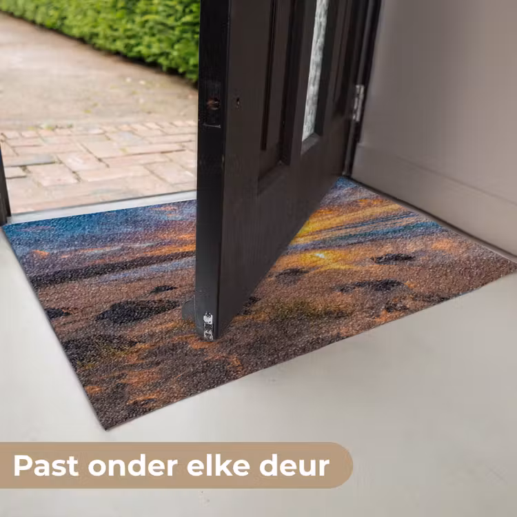 Strand - Zonsondergang - Golven - Natuur - Oranje Deurmat klein -USP_NL