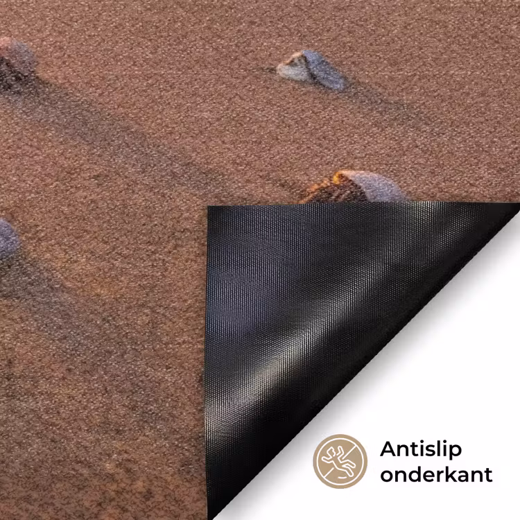 Strand - Zonsondergang - Palmbomen - Natuur - Oranje Deurmat klein -antislip_NL