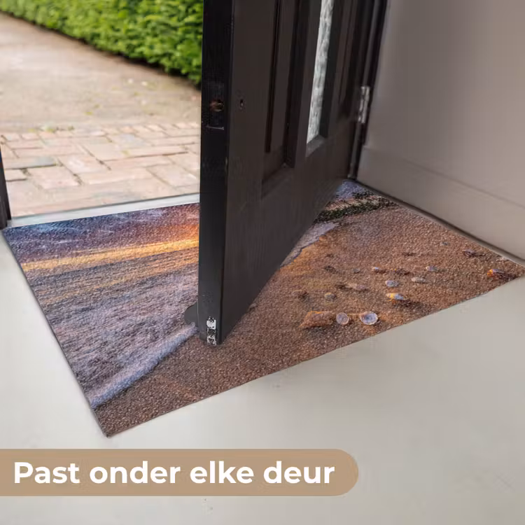 Strand - Zonsondergang - Palmbomen - Natuur - Oranje Deurmat klein -USP_NL