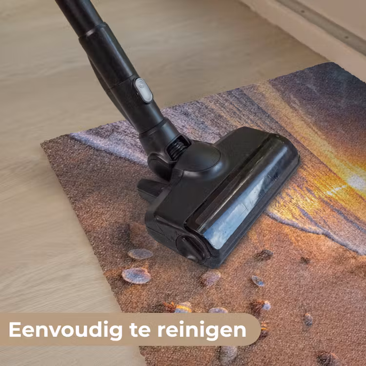 Strand - Zonsondergang - Palmbomen - Natuur - Oranje Deurmat klein -reinigen_NL