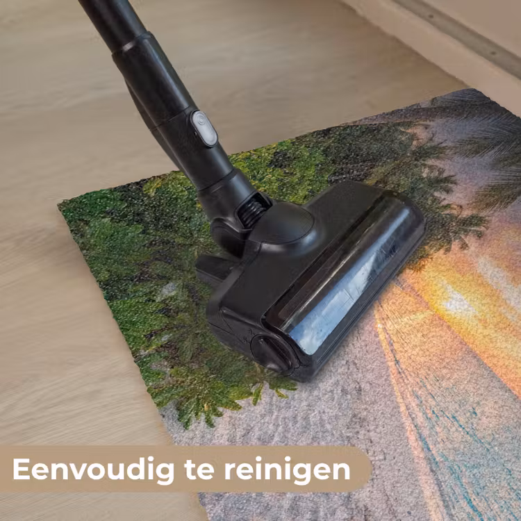 Strand - Zonsondergang - Palmbomen - Tropisch - Natuur Deurmat klein -reinigen_NL