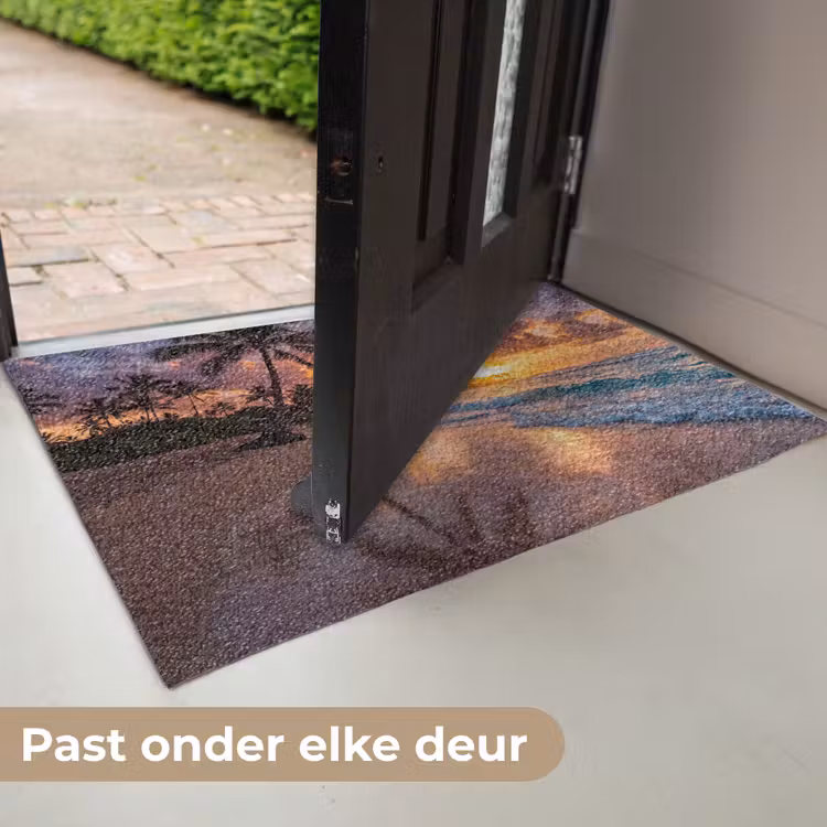 Strand - Zonsopgang - Tropisch - Natuur - Oranje Deurmat klein -USP_NL