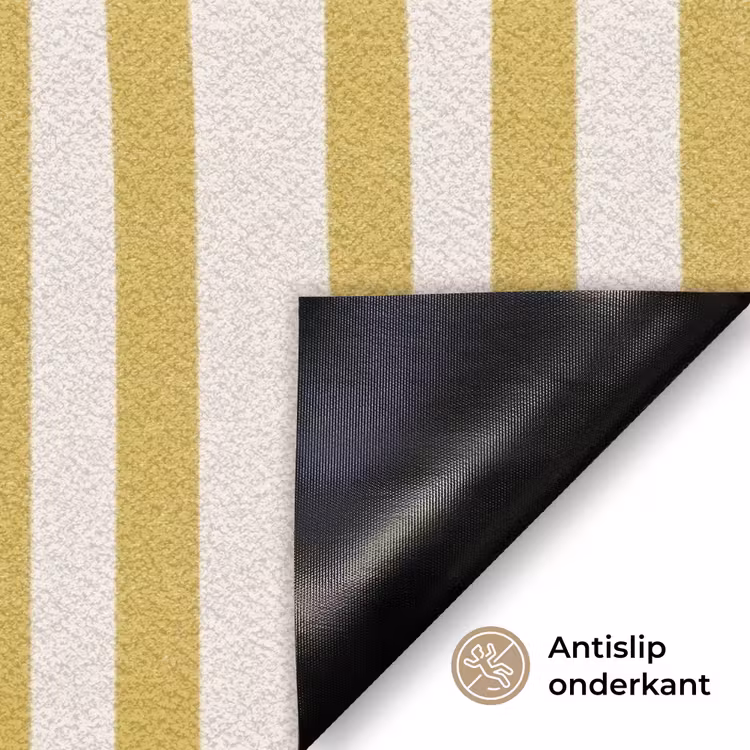Strepen - Abstract - Yes you can - Rood Deurmat klein -antislip_NL