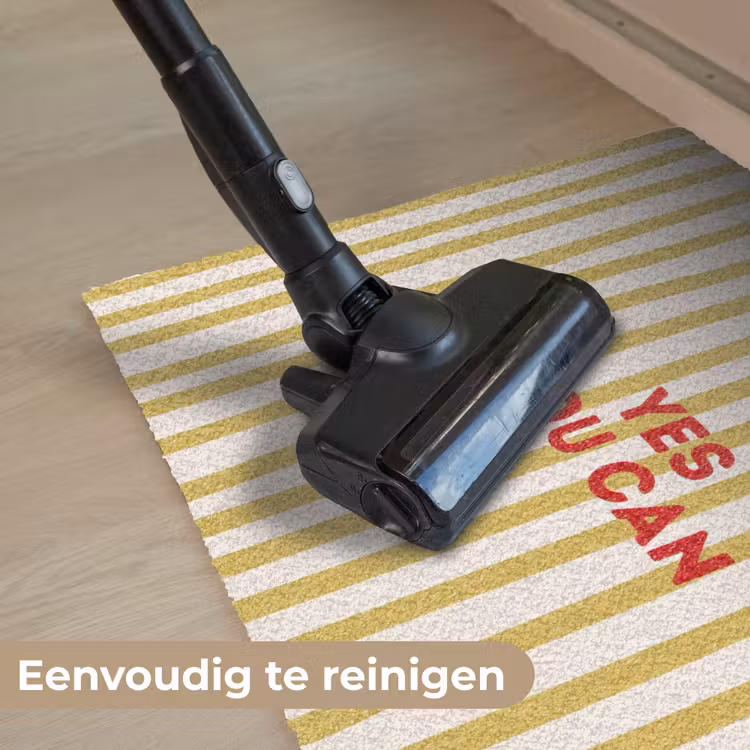 Strepen - Abstract - Yes you can - Rood Deurmat klein -reinigen_NL