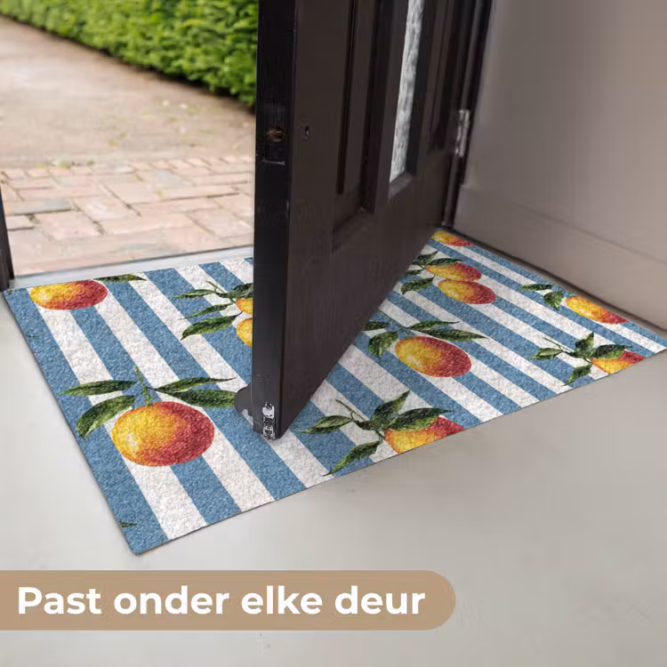 Strepen - Citroen - Blauw Deurmat klein 898 -USP_NL