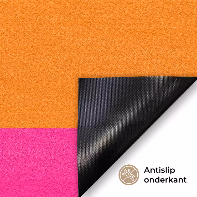 Strepen - Horizontaal - Roze Deurmat klein 898 -antislip_NL