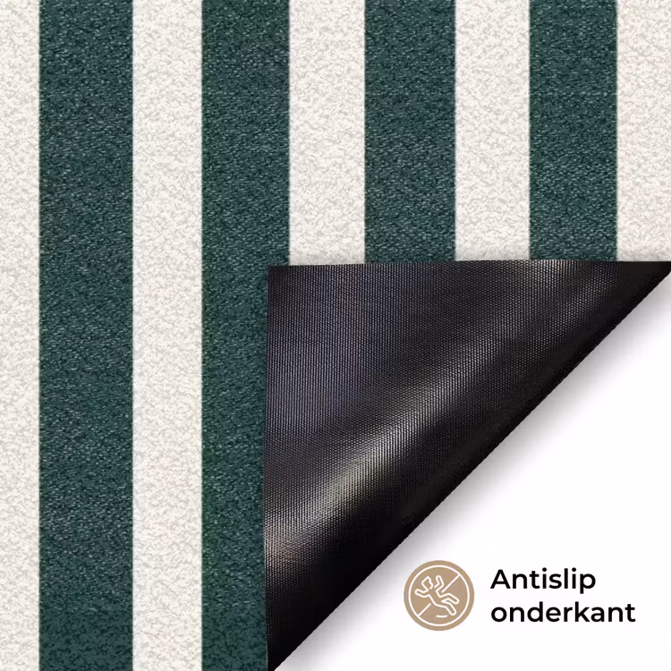Strepen - Klassiek - Groen Deurmat klein 898 -antislip_NL