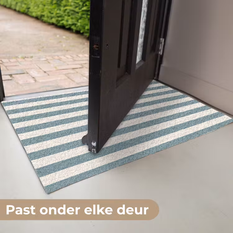 Strepen - Modern - Blauw Deurmat klein 898 -USP_NL