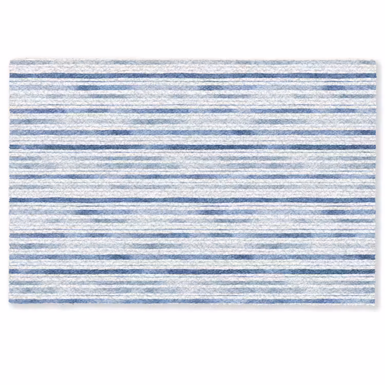 Strepen - Patroon - Blauw - Wit Deurmat klein 898 -zkaufland3d