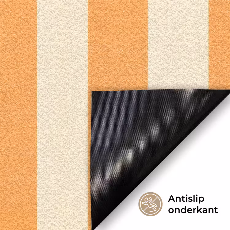 Strepen - Patroon - Oranje Deurmat klein 898 -antislip_NL