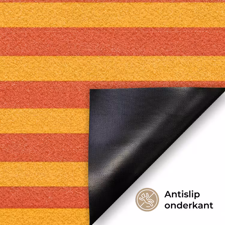 Strepen - Patroon - Oranje Deurmat klein 898 -antislip_NL