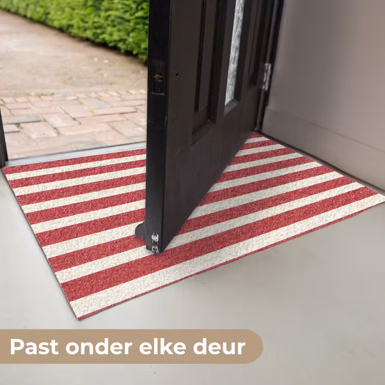 Strepen - Patroon - Rood Deurmat klein 898 -USP_NL