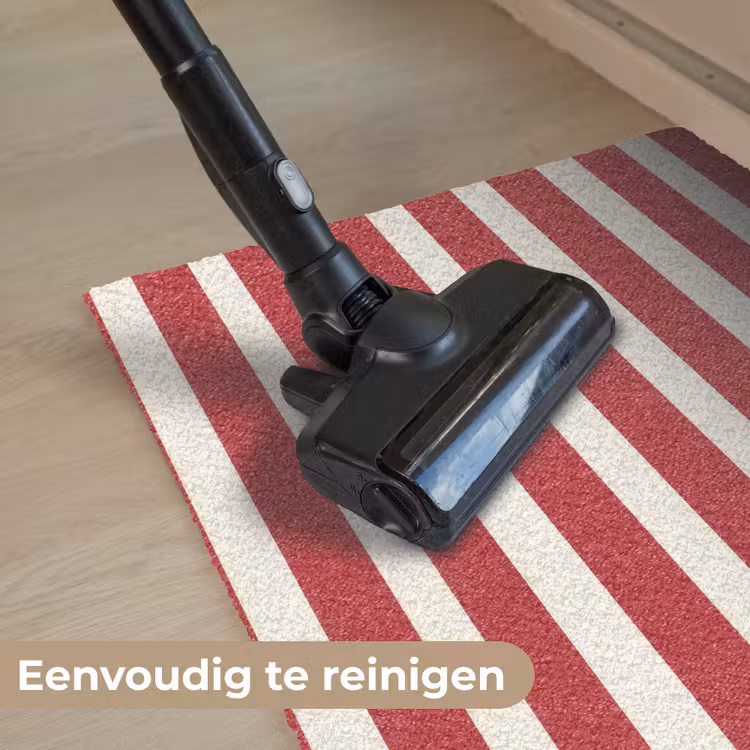 Strepen - Patroon - Rood Deurmat klein 898 -reinigen_NL