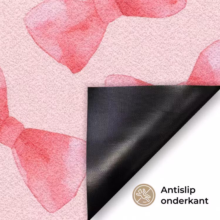 Strikken - Aquarel - Roze Deurmat klein 898 -antislip_NL