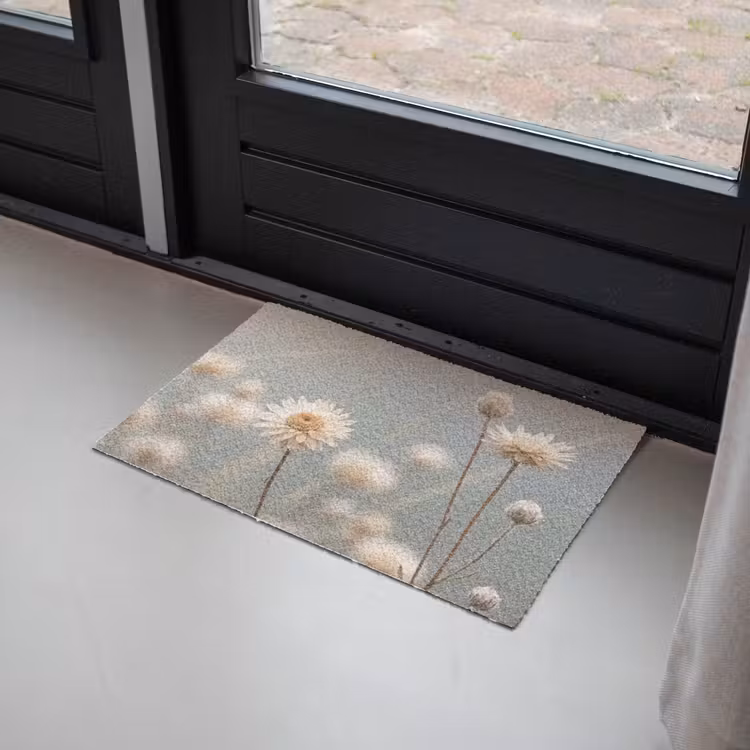 Strobloemen - Wit - Daglicht Deurmat klein -sfeer2