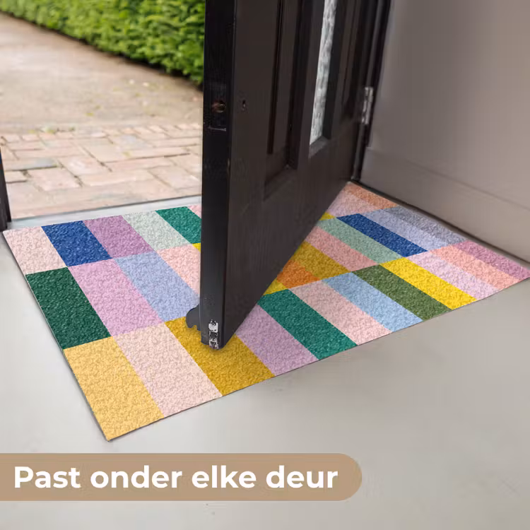 Stroken - Blauw - Patroon - Abstract Deurmat klein -USP_NL
