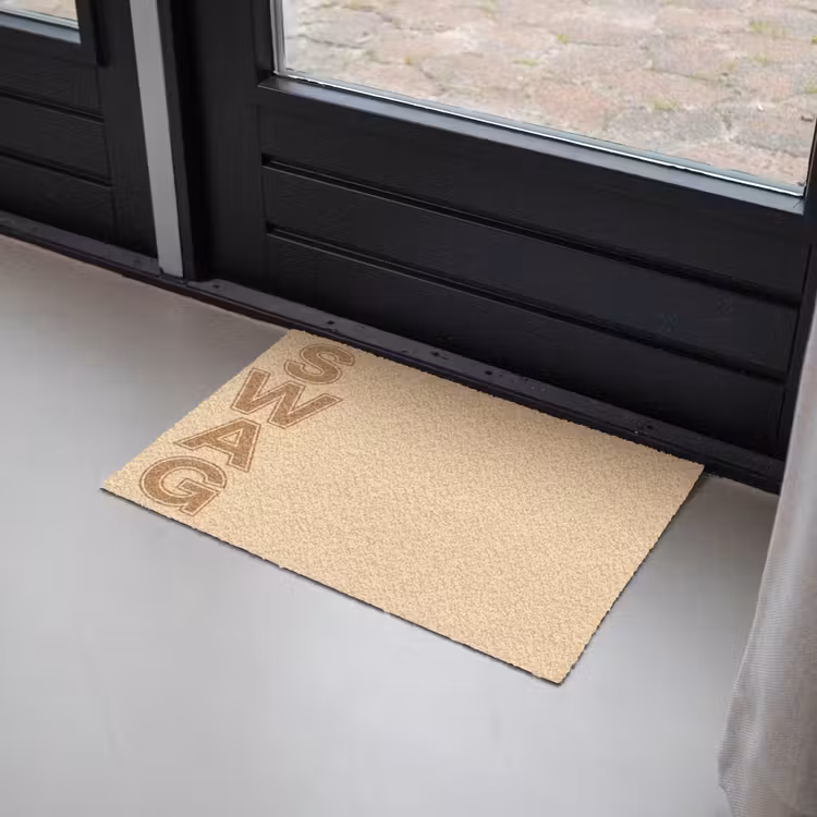 Swag - Bruin - Beige Deurmat klein -sfeer2