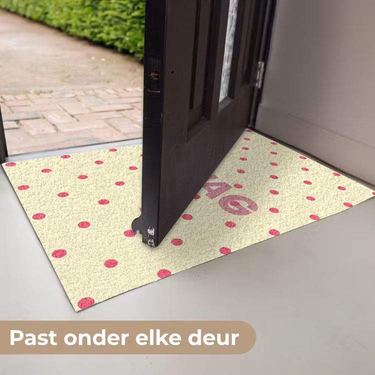Swag - Roze - Stippen - Geel Deurmat klein -USP_NL