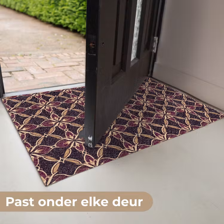 Symmetrisch - Tegel - Burgundy Deurmat klein 898 -USP_NL