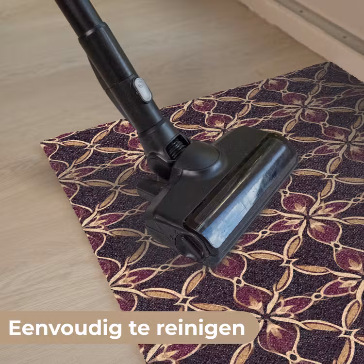 Symmetrisch - Tegel - Burgundy Deurmat klein 898 -reinigen_NL