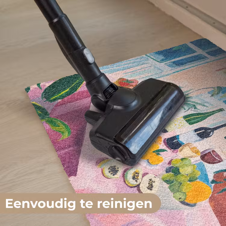 Tafel - Wijn - Fruit Deurmat klein -reinigen_NL