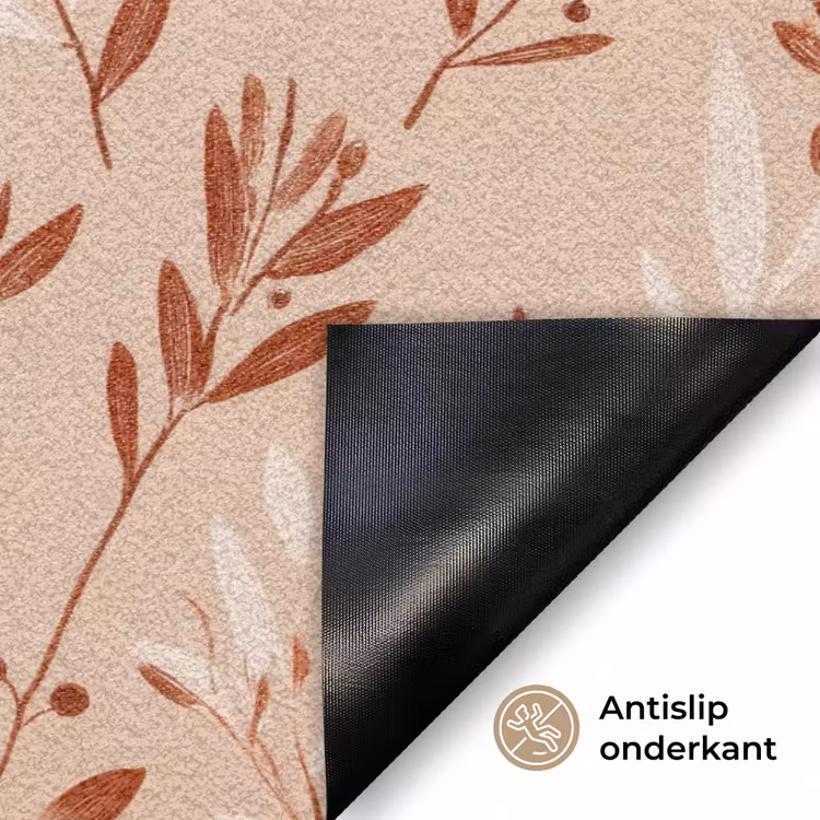 Takjes - Patroon - Bessen - Crème­kleuren Deurmat klein 898 -antislip_NL