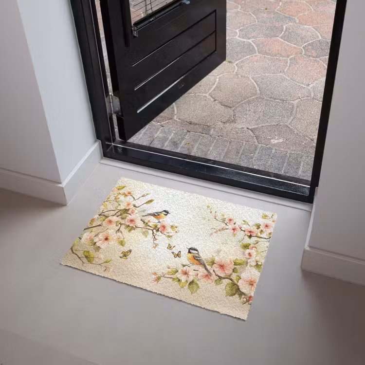 Takken - Bloemen - Vogeltjes - Roze Deurmat klein -sfeer5
