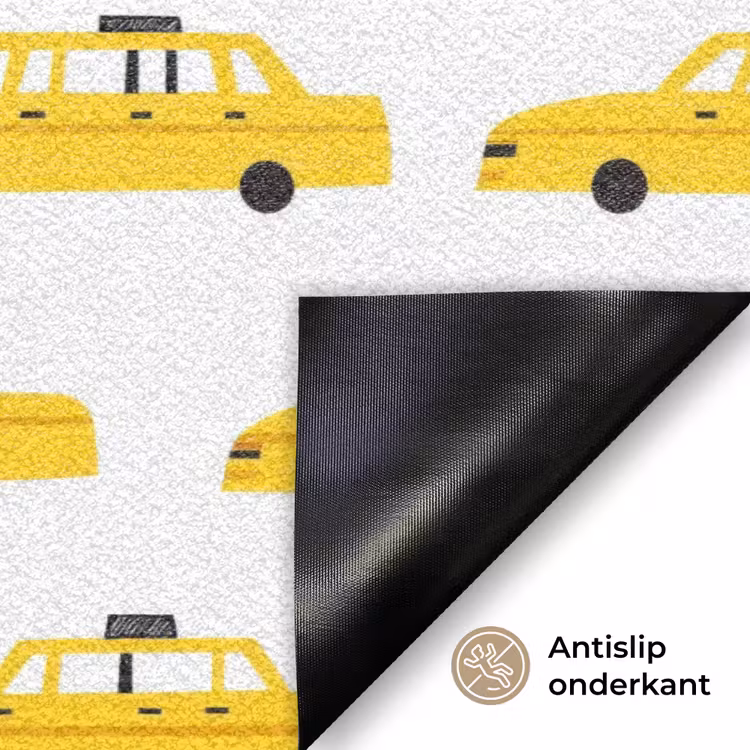 Taxi - Iconisch - Geel Deurmat klein 898 -antislip_NL