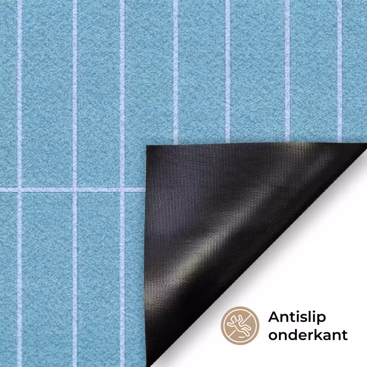 Tegel - Langwerpig - Patroon - Blauw Deurmat klein 898 -antislip_NL
