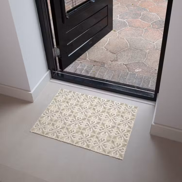 Tegel - Motief - Beige Deurmat klein 898 -sfeer5